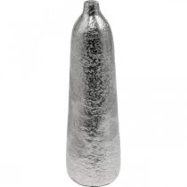 gjenstander Dekorativ vase metall hamret blomstervase sølv Ø9,5cm H32cm