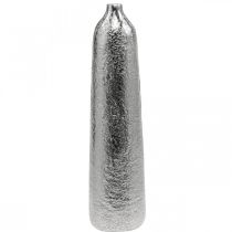 gjenstander Dekorativ vase metall hamret blomstervase sølv Ø9,5cm H41cm