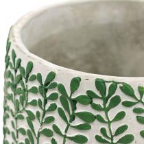 Keramikk blomsterpotte, plantepotte med løvtrær Ø14,5cm H12,5cm