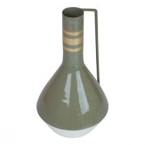 gjenstander Vase Metallhåndtak Vintage Deco Mug Grå Gull Ø18cm H33cm