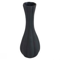 gjenstander Vase sort glass vaseriller blomstervase glass Ø6cm H18cm