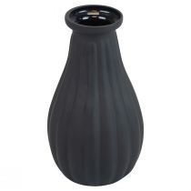 gjenstander Vase sort glass vaseriller dekorativ vase glass Ø8cm H14cm