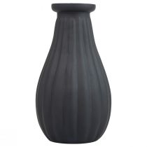 gjenstander Vase sort glass vaseriller dekorativ vase glass Ø8cm H14cm