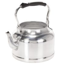 gjenstander Vintage dekorativ tekanne/plantepotte, metall med sink-look, Ø19 cm H15 cm
