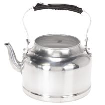 gjenstander Vintage dekorativ tekanne/plantepotte, metall med sink-look, Ø19 cm H15 cm