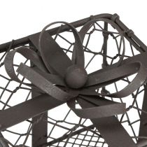 gjenstander Vintage trådkurv gave metallgrå 10,5/7,5cm sett med 2 stk