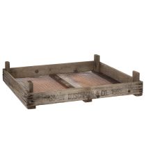 gjenstander Vintage treboks med netting, landlig stil, løksil, dekorativ, 75 × 50 × 14 cm