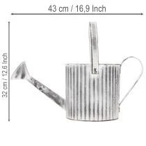 gjenstander Vintage blomsterpotte Ø17 cm, dekorativ vannkanne, metallplantepotte shabby chic