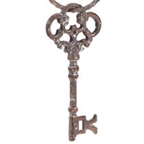 gjenstander Vintage nøkkeldekorasjon nøkkelring rustmetall H20,5cm