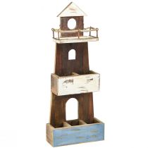 gjenstander Vintage hylle maritime dekorative fyrtårn i tre 30×11,5×75cm