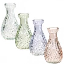 Vintage Vase Små Blomstervaser Farget Ø11cm H6cm 4stk