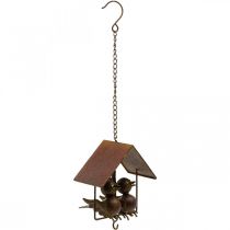Deco fugler til oppheng rust deco metall brun 14,5×16cm