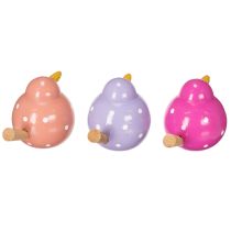 gjenstander Fugledekorasjonsfigur, søt og fargerik design til stuen, 6 cm, 6 deler