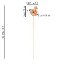 gjenstander Fuglehagepiker i tre for kreativ dekorasjon om våren og sommeren, 33 cm, 16 deler