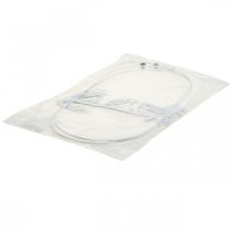 gjenstander Bird deco vindu dekorasjonsfjær, metall hvit H37,5cm 2stk