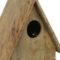 Fuglehus for stående, dekorativ hekkekasse naturtre H29cm