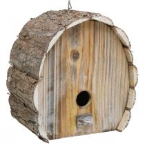 gjenstander Dekorativ hekkekasse Fuglehus Tre Hagedekor Naturlig Hvitvasket H22cm B21cm