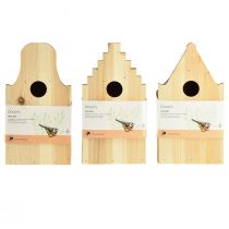 gjenstander Birdhouse Wooden Brod Box Blåmeis Gran H22,5cm 3stk