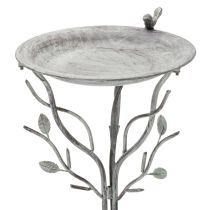 gjenstander Dekorativt fuglebad med delikat bladmønster i vintagestil, 74 cm