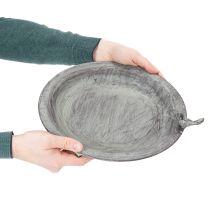 gjenstander Dekorativt fuglebad med delikat bladmønster i vintagestil, 74 cm