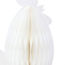 gjenstander Honeycomb kylling bordpynt påske hvit oransje 11×6,5×12cm 6stk