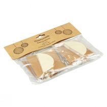 gjenstander Honeycomb Balls Honeycomb Christmas Cream Glitter Ø7cm 4stk