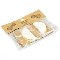 gjenstander Honeycomb balls honeycomb balls Julehvit glitter Ø8cm 4stk