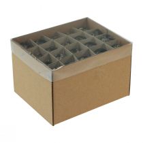 gjenstander Vakteleggdekorasjon, svart, tom, 3 cm, vårdekorasjon, naturlig dekorasjon, 50 stk.