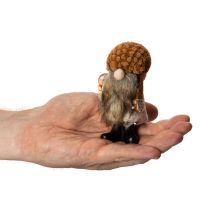 gjenstander Gnomfigur med skjegg og spiss hatt, 10 cm, 3 deler