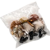gjenstander Gnomfigur med skjegg og spiss hatt, 10 cm, 3 deler