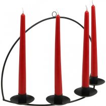 gjenstander Vegglysestake Black Metal Stick Lysestage 35×24cm