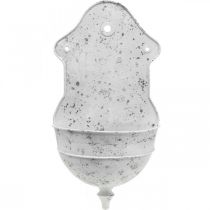 gjenstander Shabby Chic Veggskål Metall Halvrund Hvit 24cm×10cm×47cm