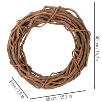 gjenstander Naturlig piletrekrans som hobbykrans til blomsterdekorasjon, 40 cm