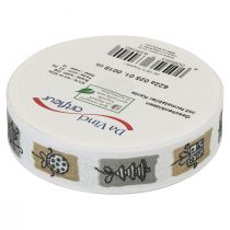 gjenstander Julebånd Gråbånd Jule 25mm 18m