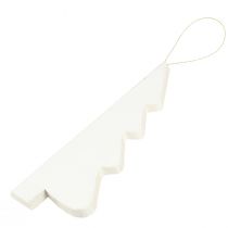 gjenstander Hengende juletrepynt, papir, hvitt og sølv, 20 cm, sett med 5