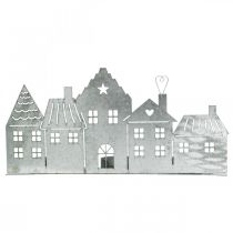 gjenstander Julepynthus, telysholder metall sølv 25cm