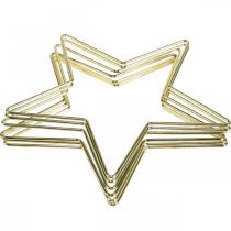 gjenstander Julepynt metallstjerne gull dekorativt stjerneheng 20cm 6 stk