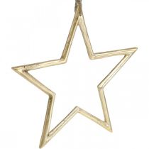 gjenstander Julepyntstjerne, adventspynt, stjerneheng Gylden B24,5cm