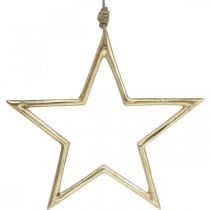 gjenstander Julepyntstjerne, adventspynt, stjerneheng Gylden B24,5cm