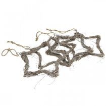 gjenstander Julepynt stjerne alm stjerner til oppheng hvitvasket 20cm 4stk