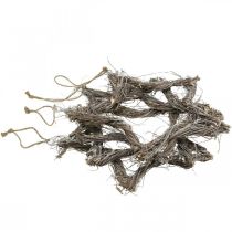 gjenstander Julepyntstjerne hvitvaskede stjerner til å henge opp alm 30cm 4stk