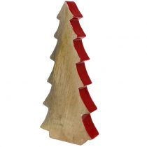 gjenstander Julepynt gran tre rød, natur 28cm