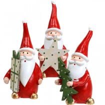 Julefigurer julenisse dekorasjonsfigurer H8cm 3stk