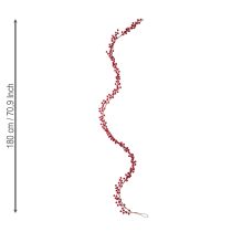 gjenstander Julegirlander kunstig bærgirlander rød 180 cm