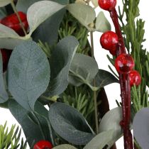 gjenstander Julekrans, grangrener, eukalyptus, bartrær, bær, 160 cm