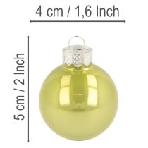 gjenstander Julekulesett, fargerike julekuler, skinnende, 40 mm, 24 deler