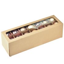 gjenstander Julekuler trio gull og rosa – elegant sett med 3 med glans og stil 5 cm 24 stk