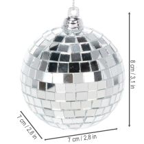 gjenstander Julekulepynt, speilkule til oppheng, 7 cm, 6 stk.