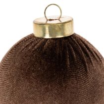 gjenstander Julekuler, fløyelsutseende, blanding av varme farger, 8 cm, 12 stk.