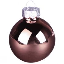 gjenstander Julekuler aprikosblanding trekuler glass Ø4cm 24 stk